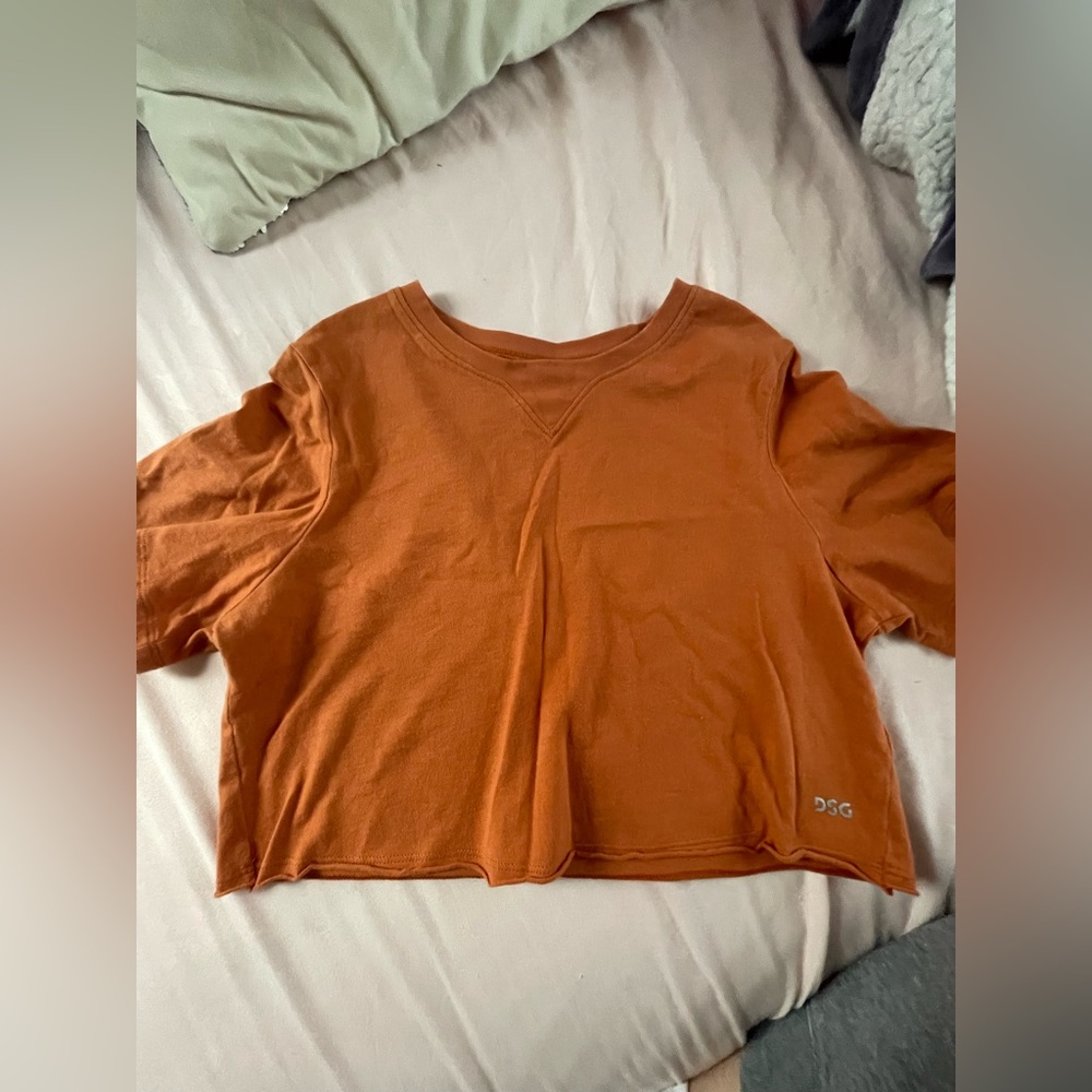 - DSG cropped shirt - orange/ copper - xxs